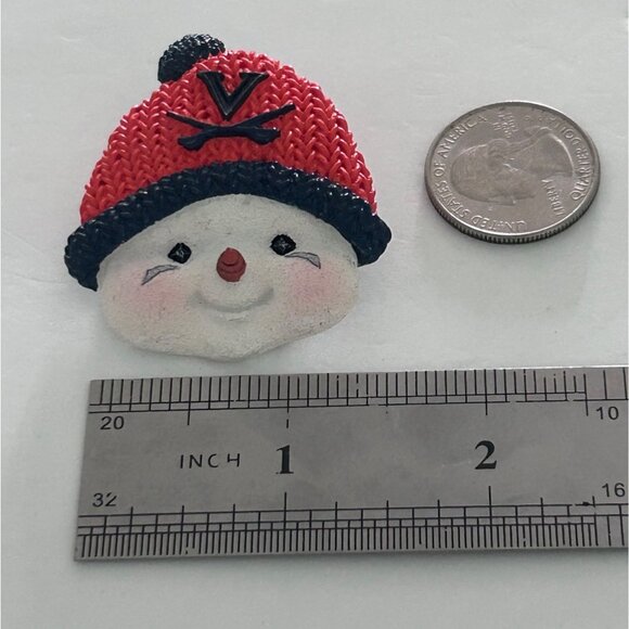 Snowman Hat University of Virginia Logo Ridgewood Collection Lapel Pin Brooch - Picture 2 of 3